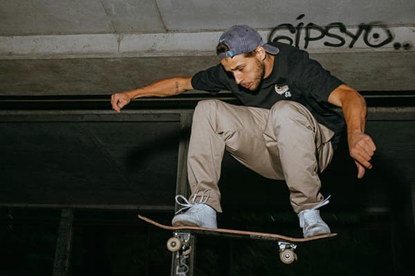 Skateboarding action